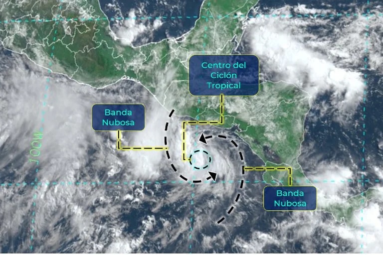 Depresión tropical Tres E se convirtió en tormenta Celia al sur de México